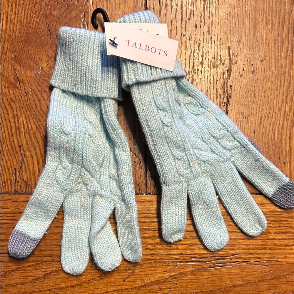 Talbots Sky Blue Gloves